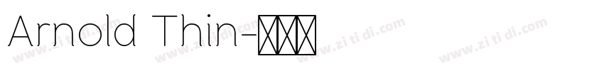 Arnold Thin字体转换